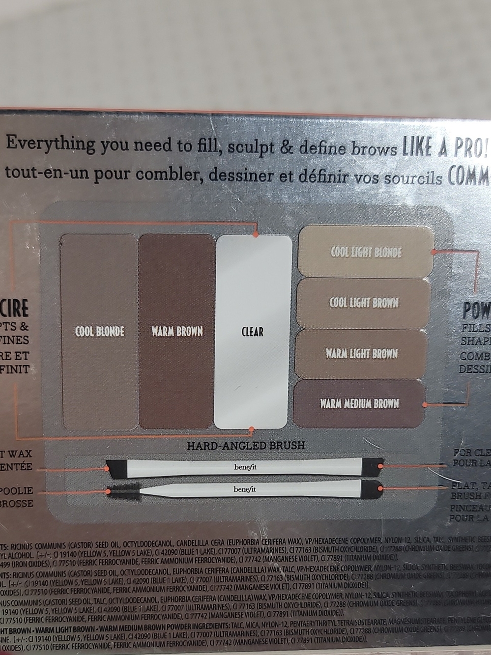 Benefit Brow Zings Pro Palette — Silver Tin with Pink Accents - Picture 5 of 6